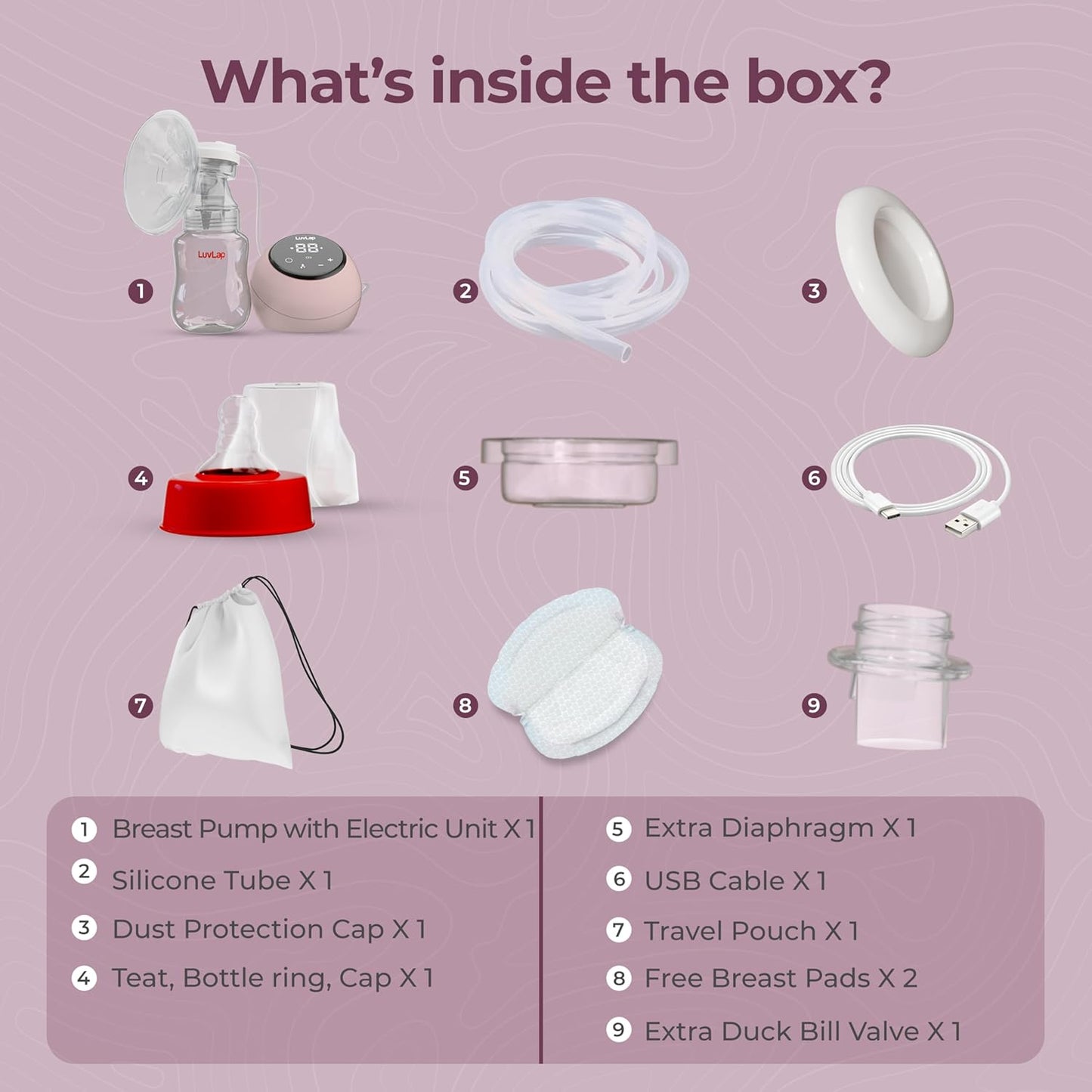 Luvlap electric breast pump