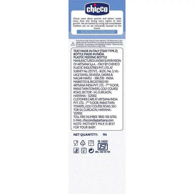 CHICCO FEEDING 250ML BOTTLES(NORMAL)