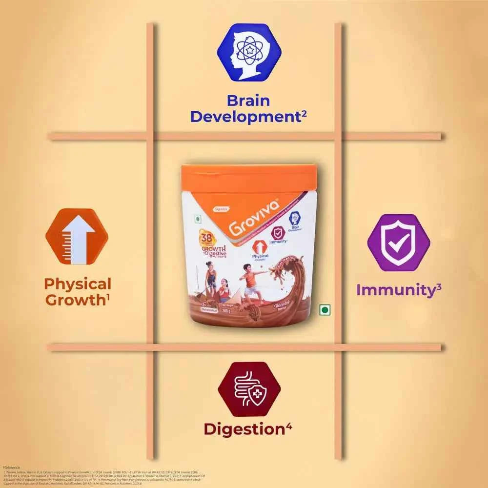 GROVIVA CHOCO 200 GM POWDER