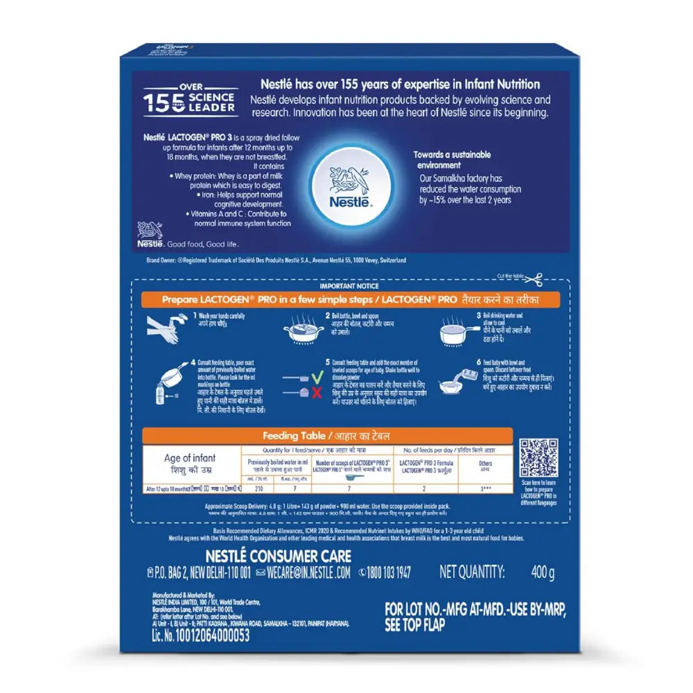 LACTOGEN STAGE 3 - Feeding Formula