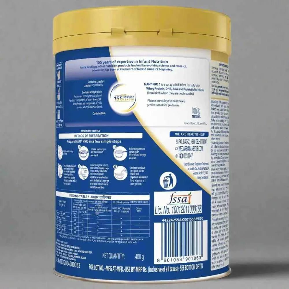 NAN PRO 1 TIN POWDER (400 Gram)