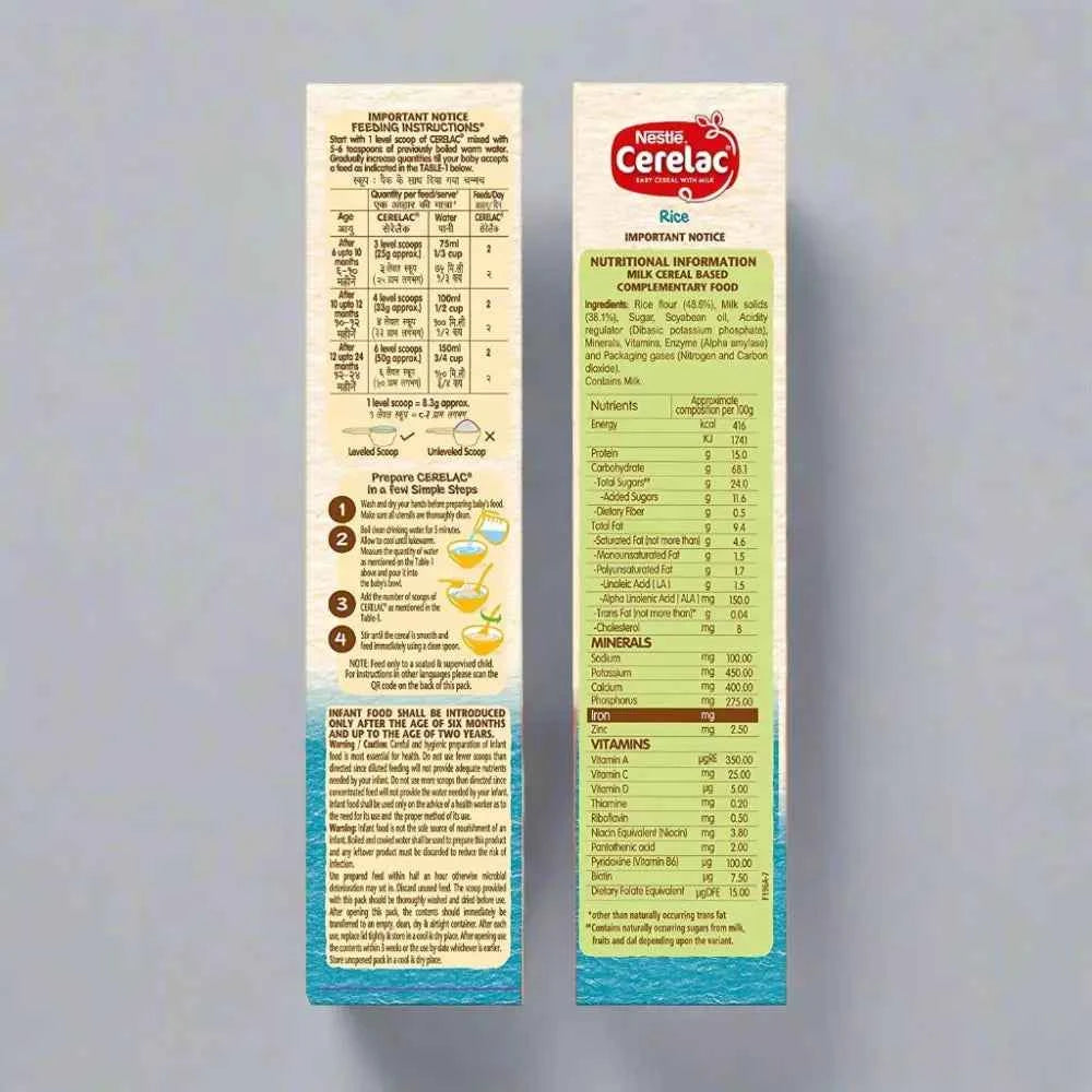 Nestle Cerelac Baby Cereal with Milk , Rice
