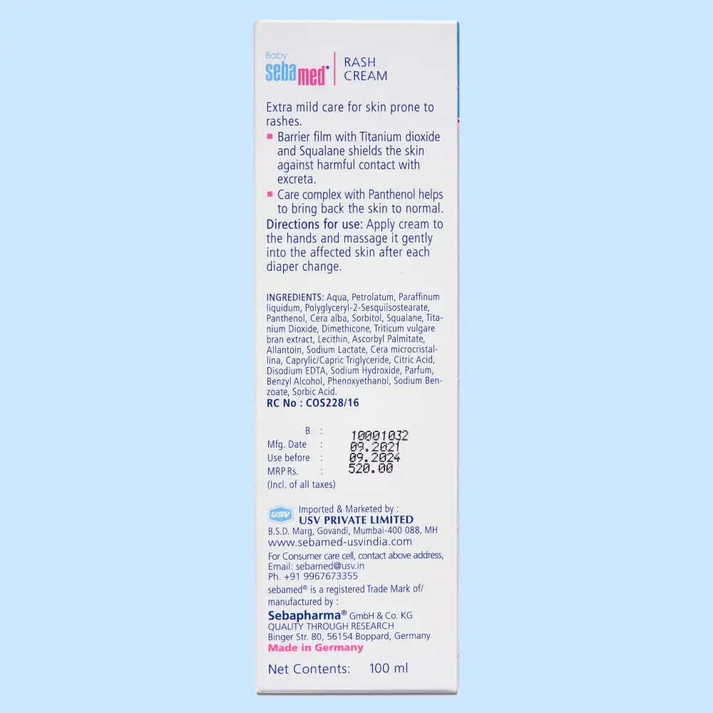 SebaMed Baby Rash Cream 100ml - Bath and Body