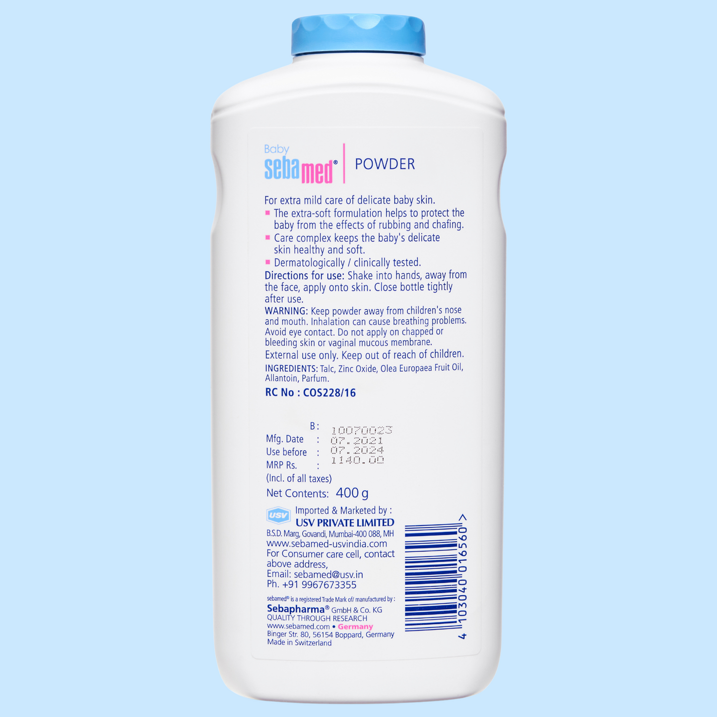 SebaMed Baby Powder 400g