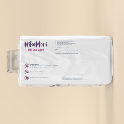 NikoMom Tape Diaper New Born (NB) Up to 270ml storage capacity for Babies Weighing upto 5 Kg Pack of 30 Diapers