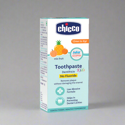 CHICCO BABY TOOTH PASTE  Mix Fruit No Fluoride (1Y-6Y)