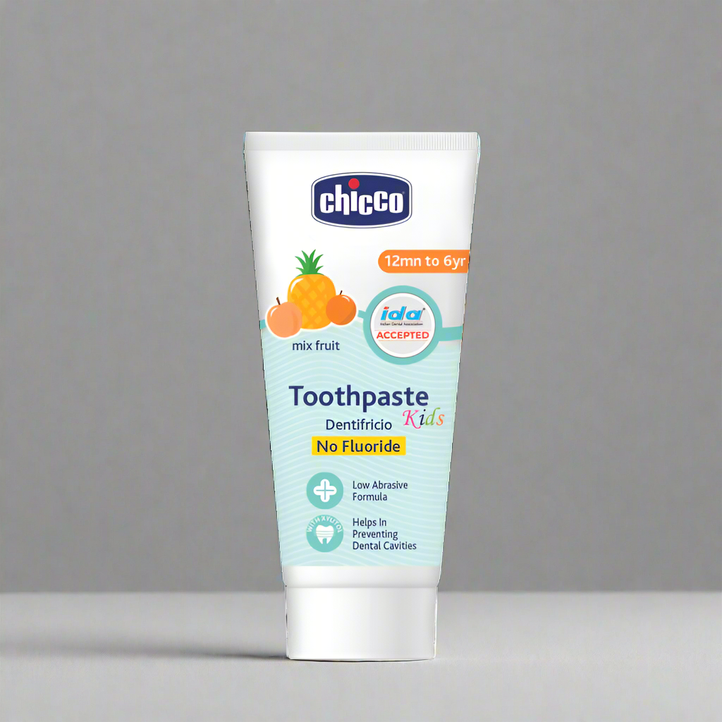 CHICCO BABY TOOTH PASTE  Mix Fruit No Fluoride (1Y-6Y)