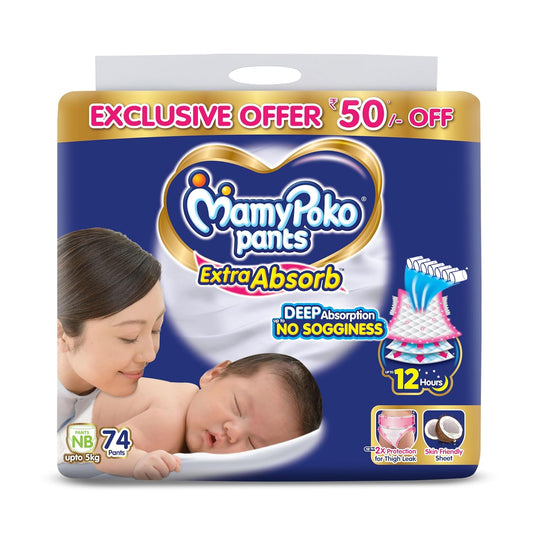 MAMY POKO PANTS NB 74 EXTRA ABSORB
