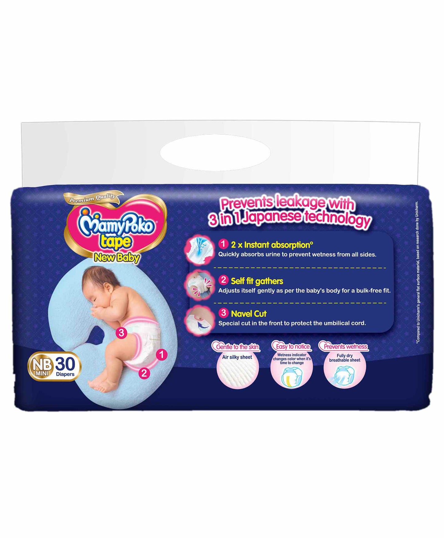 MAMY POKO NEWBORN MINI STICK DIAPER 30'S UPTO 3KG