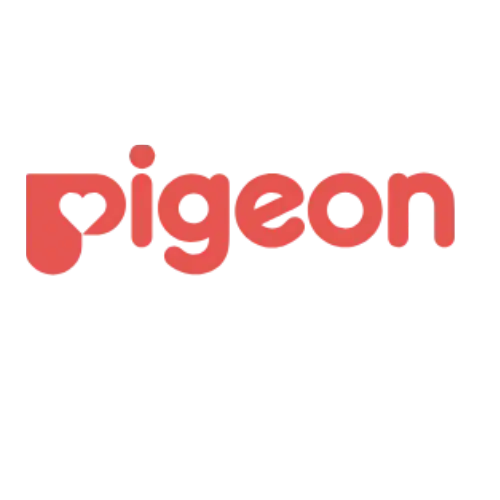 A red ’Pigeon’ brand logo.