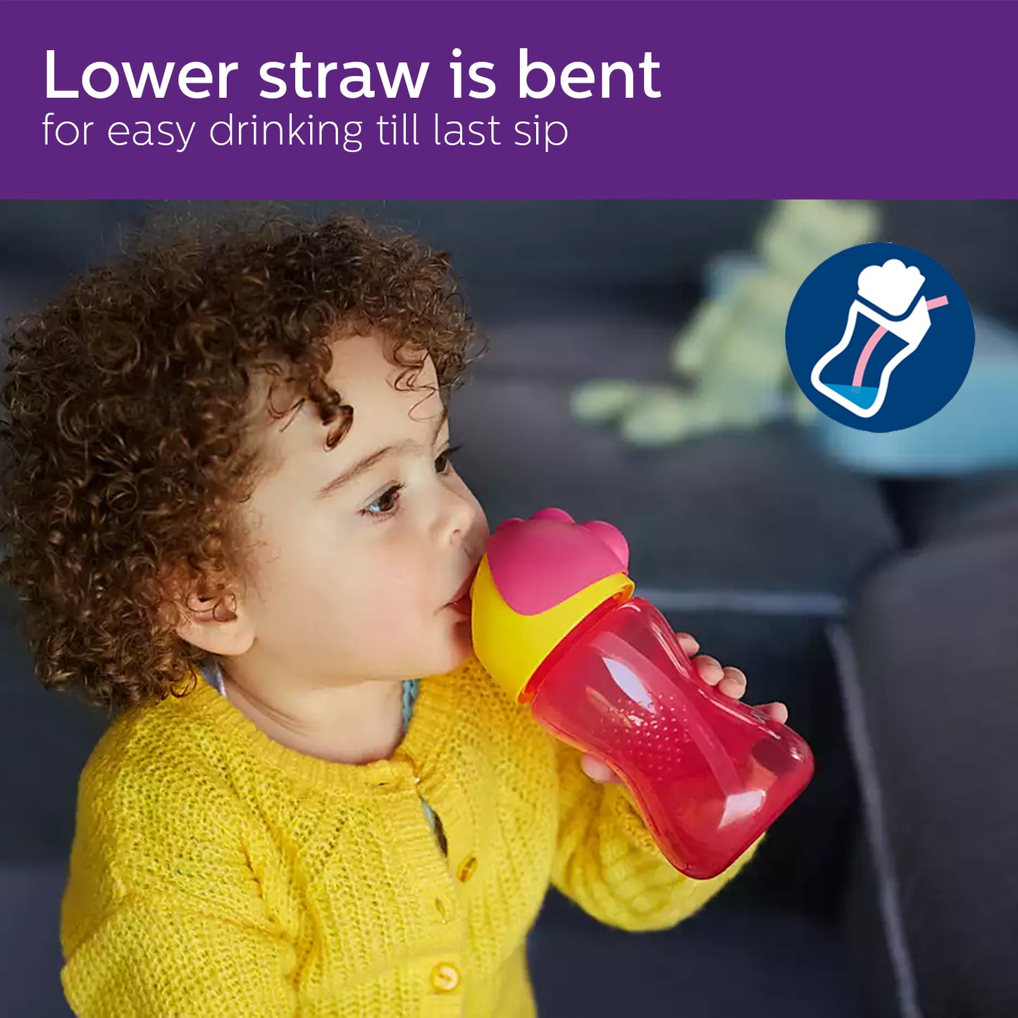 Philips Avent My Bendy Straw Cup 300ml/10oz (12M+) (Assorted) SCF798/00