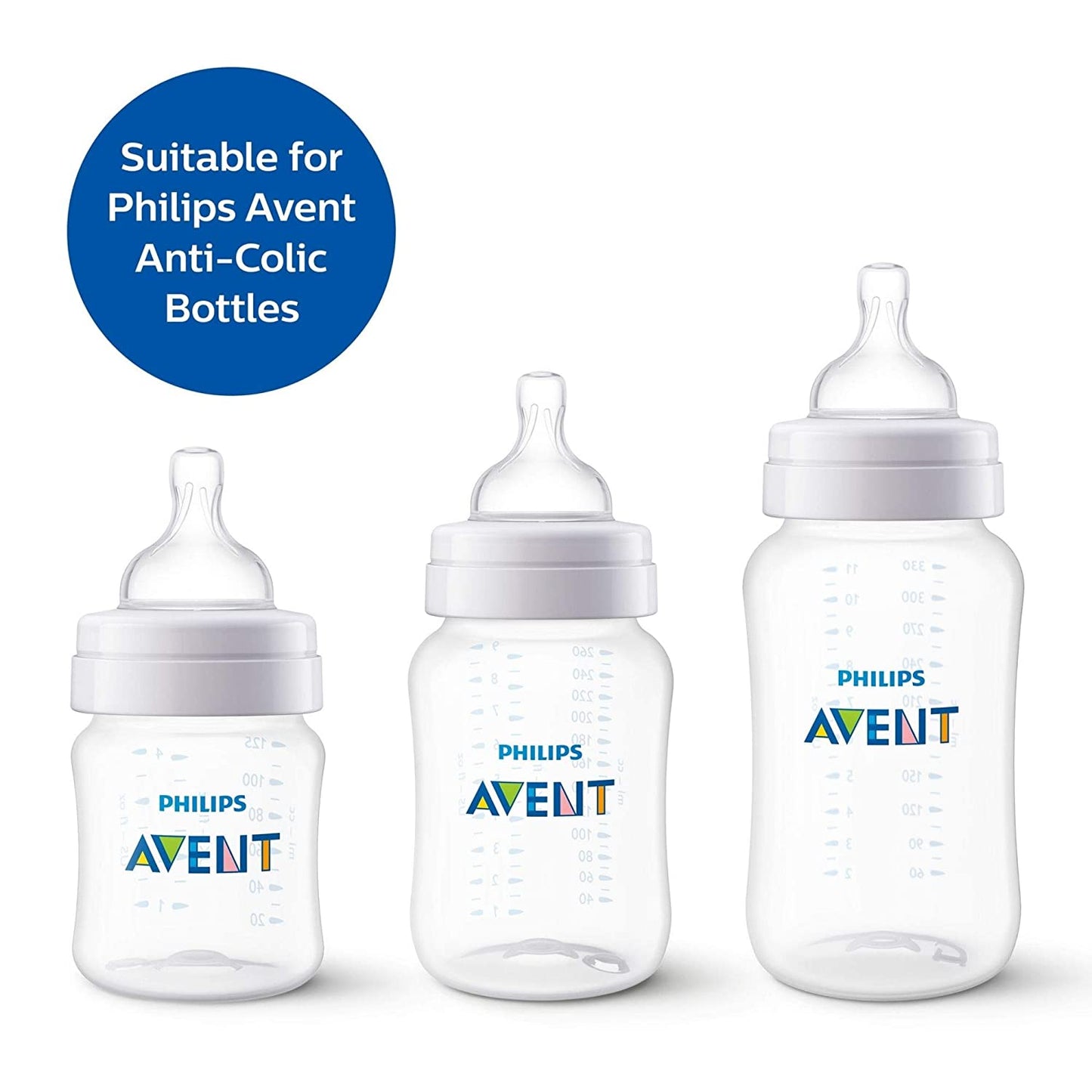 Philips Avent Classic Teat Fast Flow Nipple - 4 holes/6months+ (Pack of 2) SCF634/27